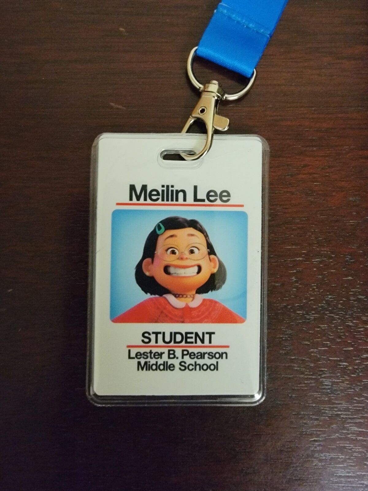 (New) Official Disney Pixar Turning Red Hooded Poncho with Meilin Lee Badge