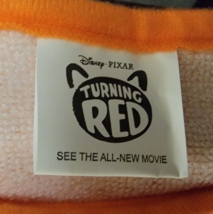 (New) Official Disney Pixar Turning Red Hooded Poncho with Meilin Lee Badge
