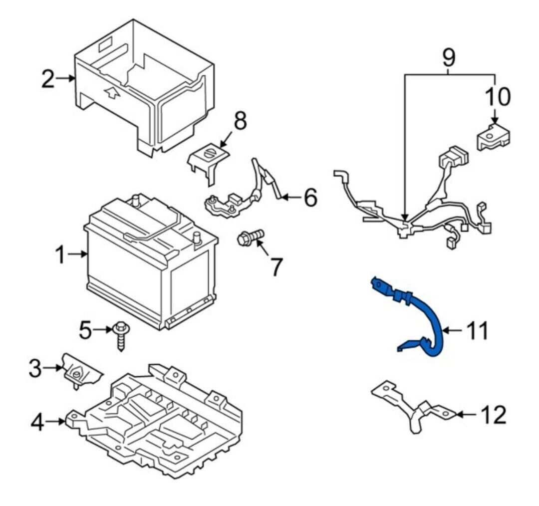 (New)GENUINE OEM Kia 37180M7000 Battery Sensor, Fits 22-23 Kia Forte