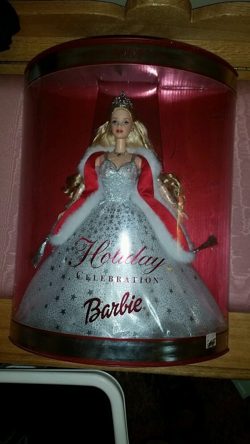 2001 Holiday Celebration Blonde Barbie Doll, Mattel, NRFB