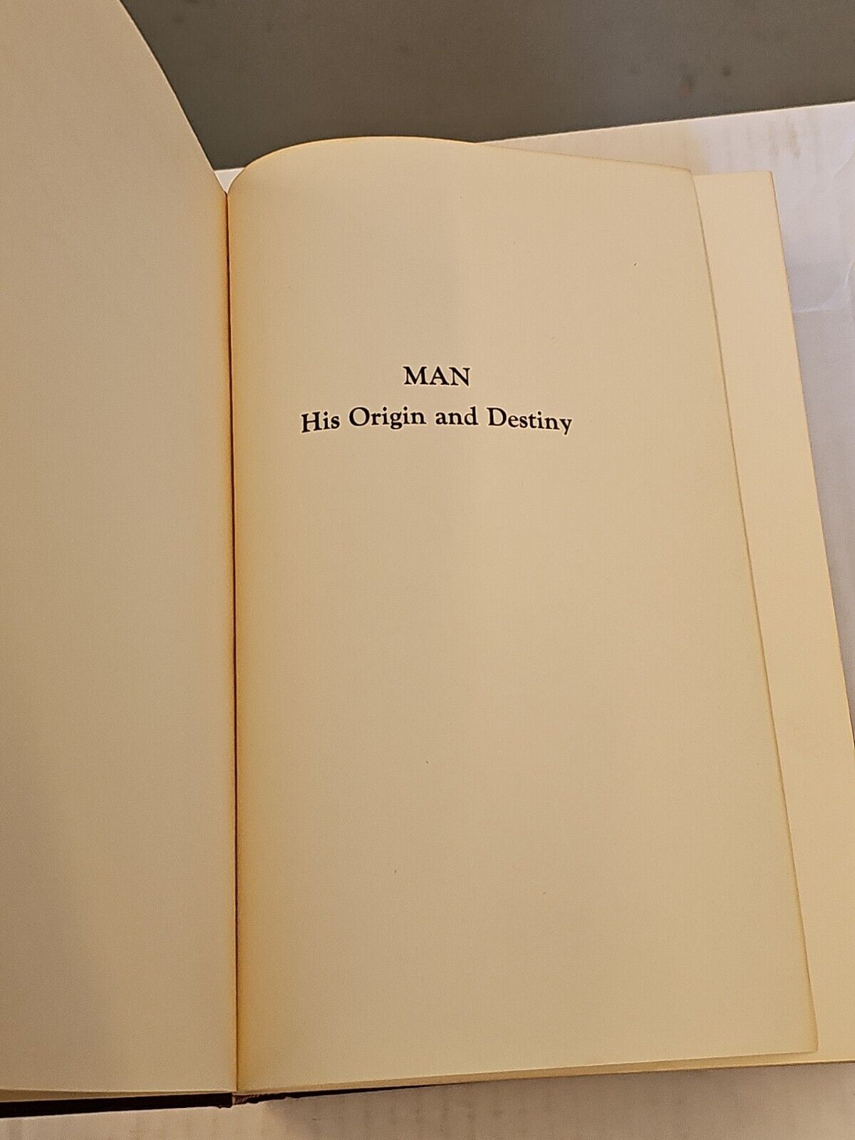 Man His Origin and Destiny, Joseph Fielding Smith. Second Printing, 1954