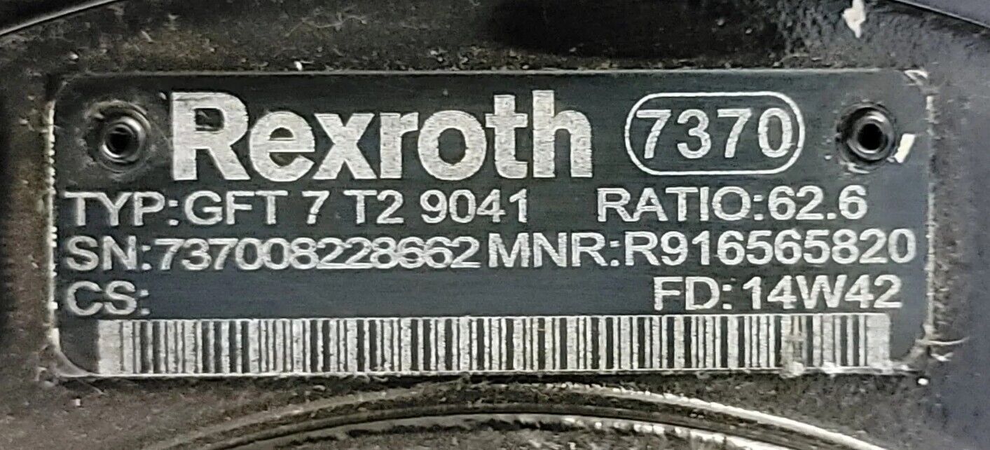 (New) BOSCH REXROTH R916565820, GFT7T2.9041. GFT 7 T2 9041,  Ratio 62.6