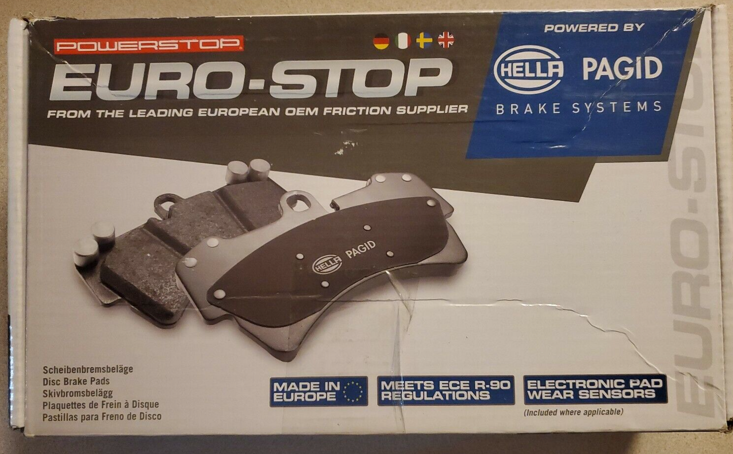 Power Stop Euro-Stop Semi-Metallic. Fits A4, A6, Passat 00-06 Disc Brake Pads