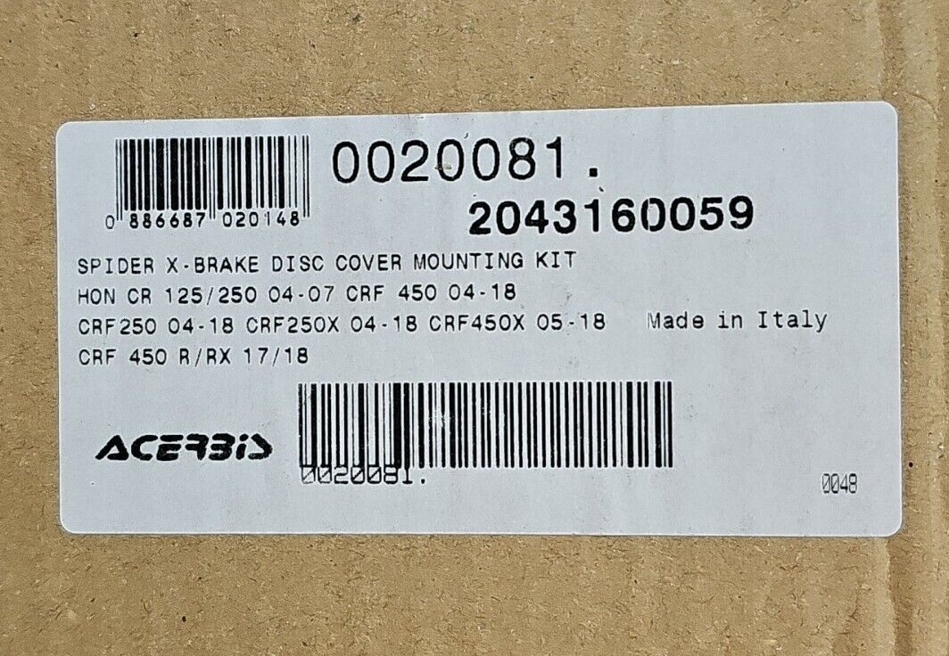 X-Brake Mounting Kit Acerbis 2043160059 Fits Most 99-UP Honda CR/CRF(See Desc)