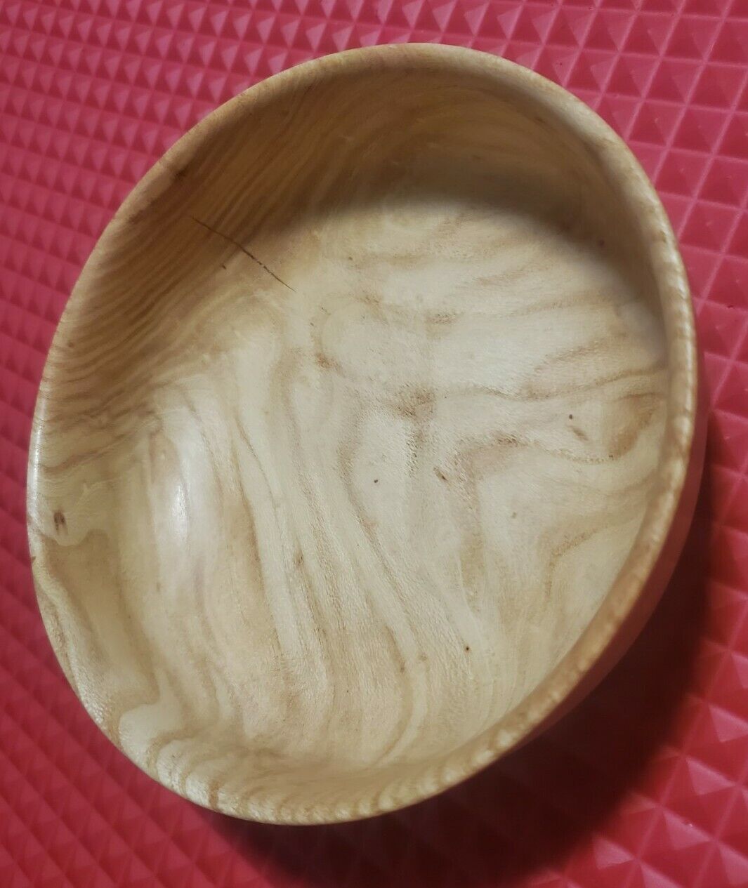 Hand Turned Honey Locus Wood Bowl 6.25"x2"(Roughly)