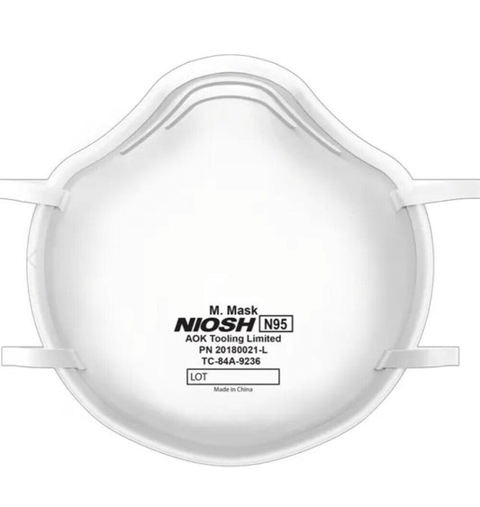 (Qty:270, 27 boxes of 10) AOK "M" MASK-L NIOSH N95 20180021-L