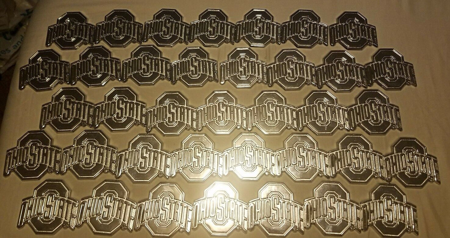 Ohio State Buckeyes Metal Auto Emblem Chrome NCAA(READ DESCRIPTION)