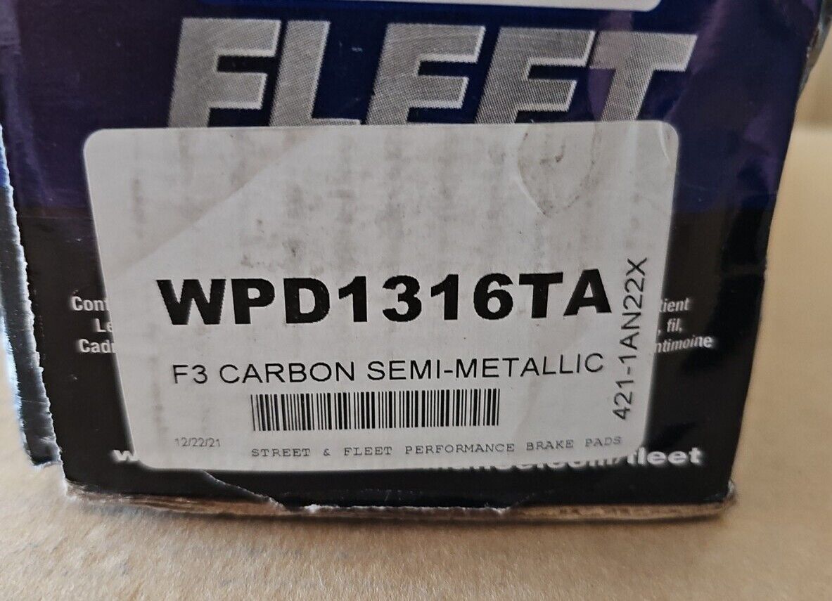 (New) WPD1316TA  F3 Carbon Semi-Metalic Brake Pads