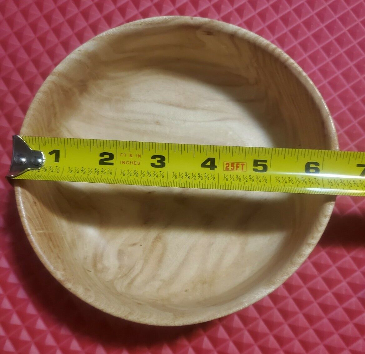 Hand Turned Honey Locus Wood Bowl 6.25"x2"(Roughly)