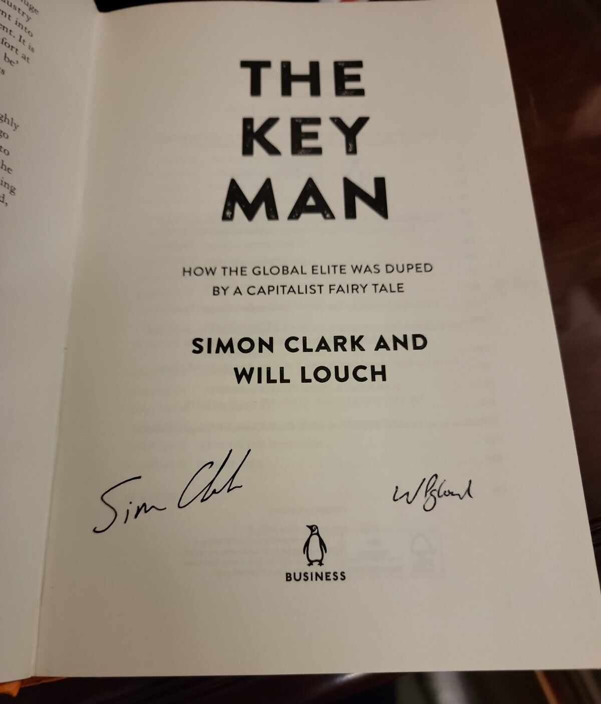 THE KEY MAN Simon Clark & Will Louch, Signed Copy