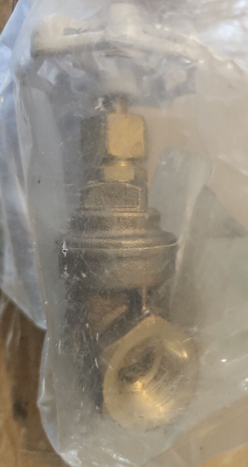 (New) MILWAUKEE VALVE Gate Valve, 3/4 In., Bronze UP105 3/4