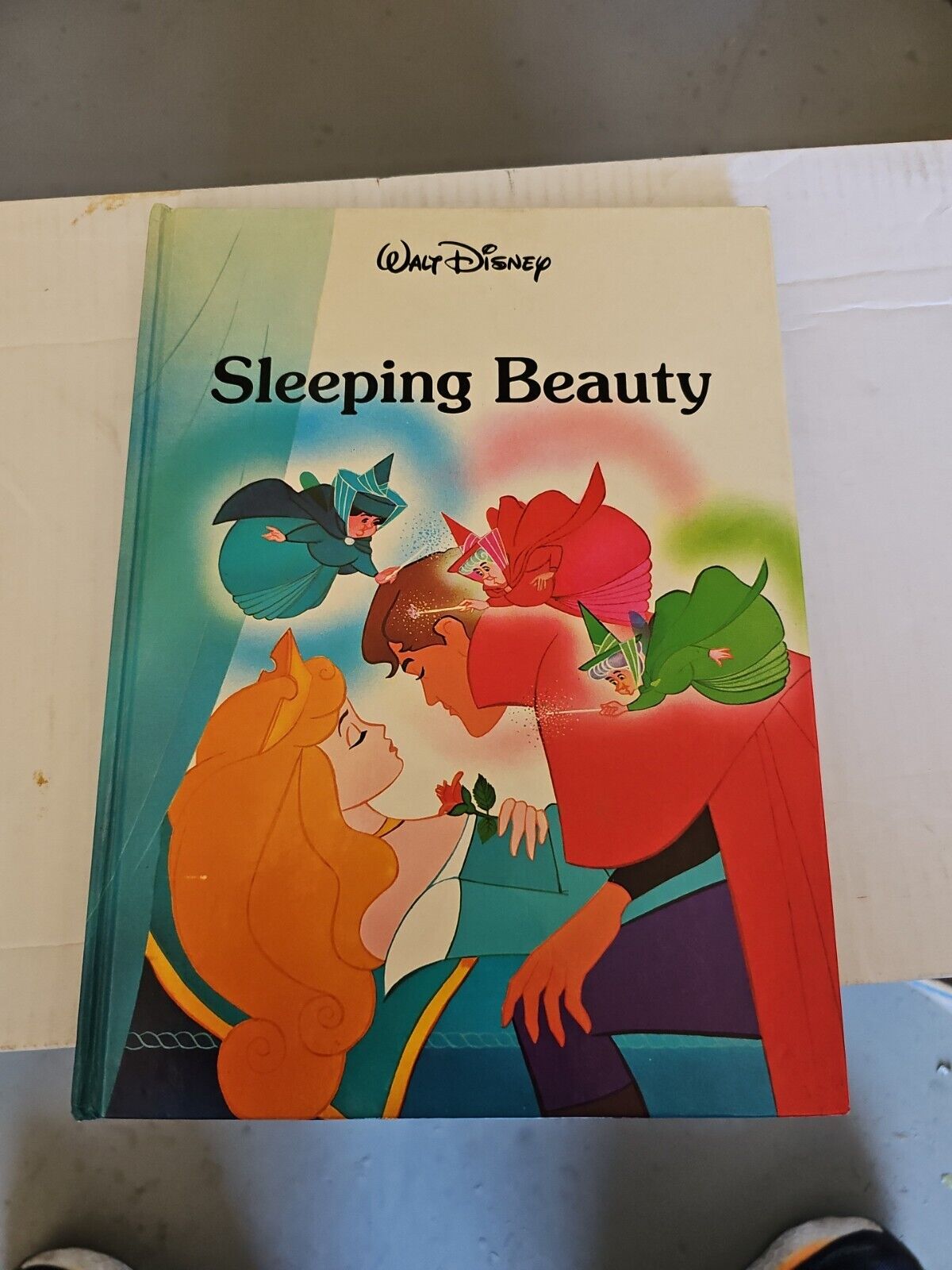 (Disney)Sleeping Beauty Large Hardcover Book 1986 Twin Books First Ed. 2nd Print