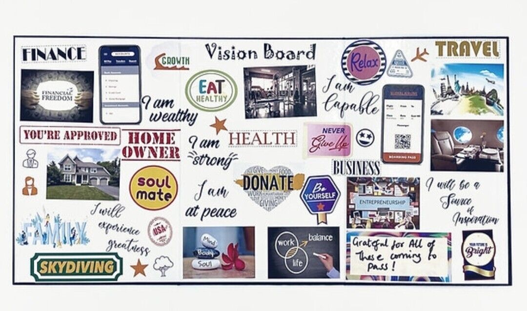 (New) Royal Pathway Vision Board Stickers / Scrabooking Stickers. 250+ Stickers