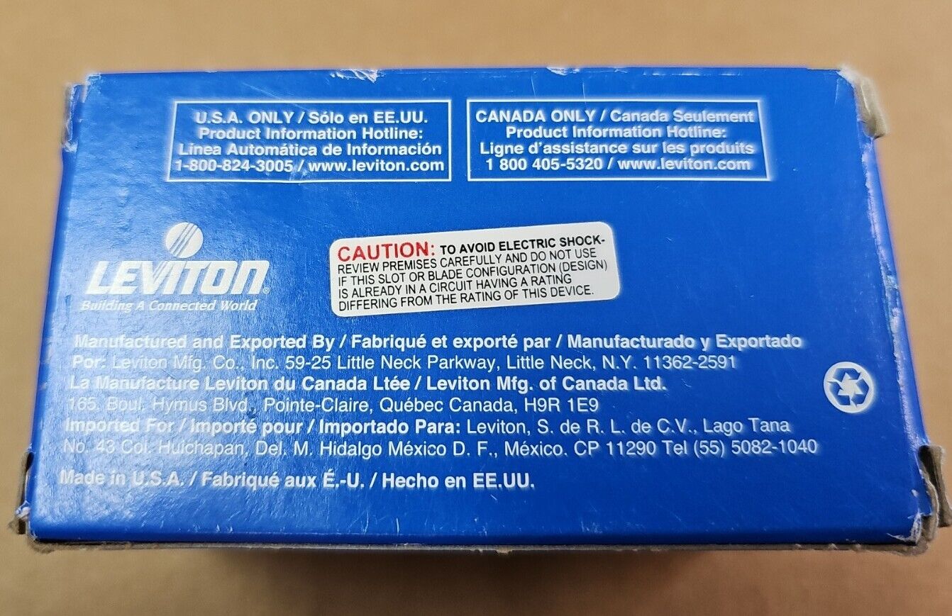 (New) LEVITON 7413-GC Twist-Lock Connector Body 3P/4W, 20A-250V/10A-600V, 3PY