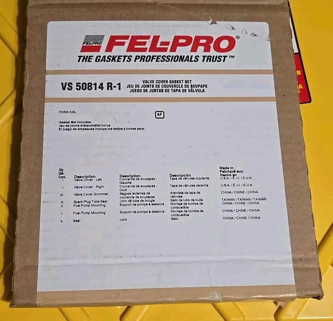 (Sealed) Engine Valve Cover Gasket Set Fel-Pro VS 50814 R-1