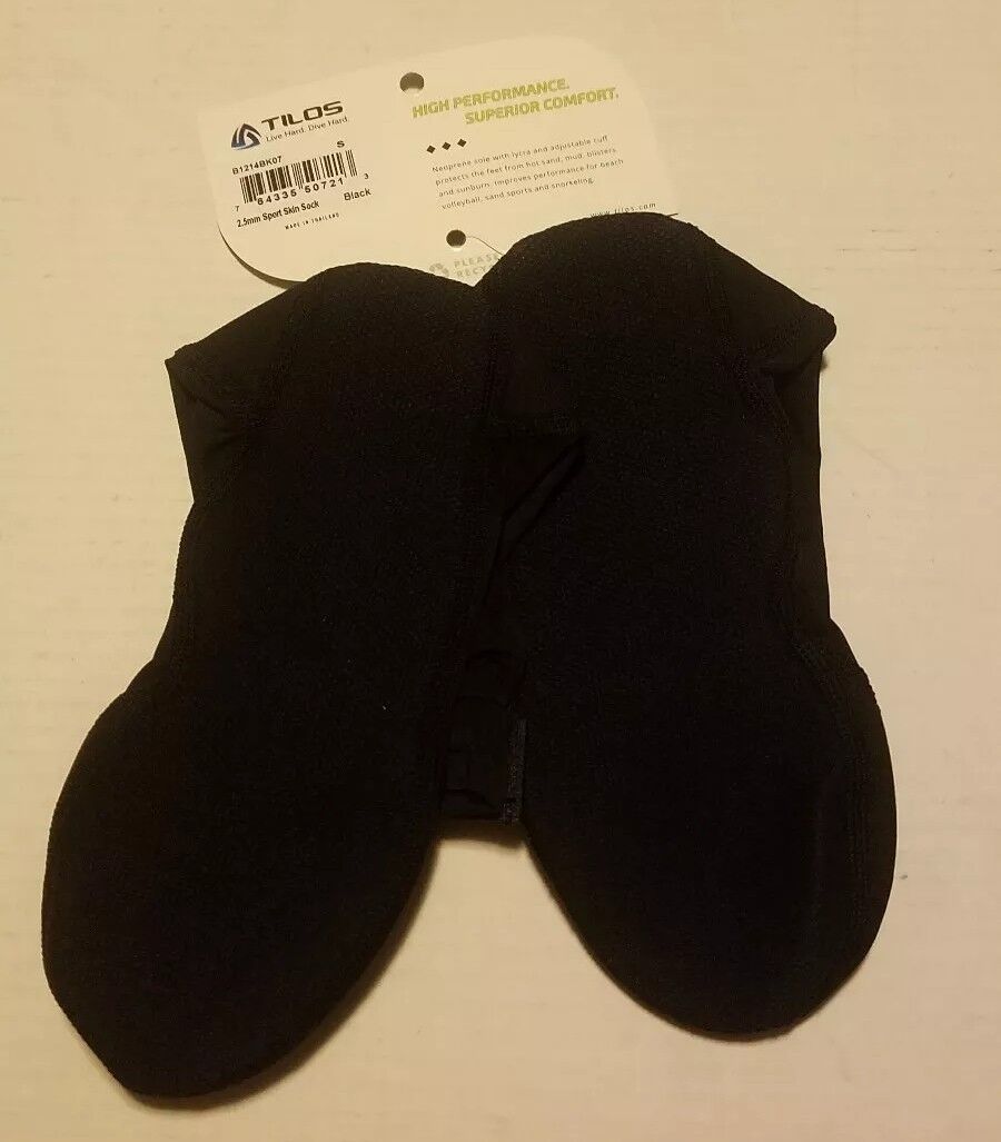 (2 Pairs) Tilos Beach Sport Socks 2.5mm Sport Skin Socks (Small M 6-7/W 7-8)